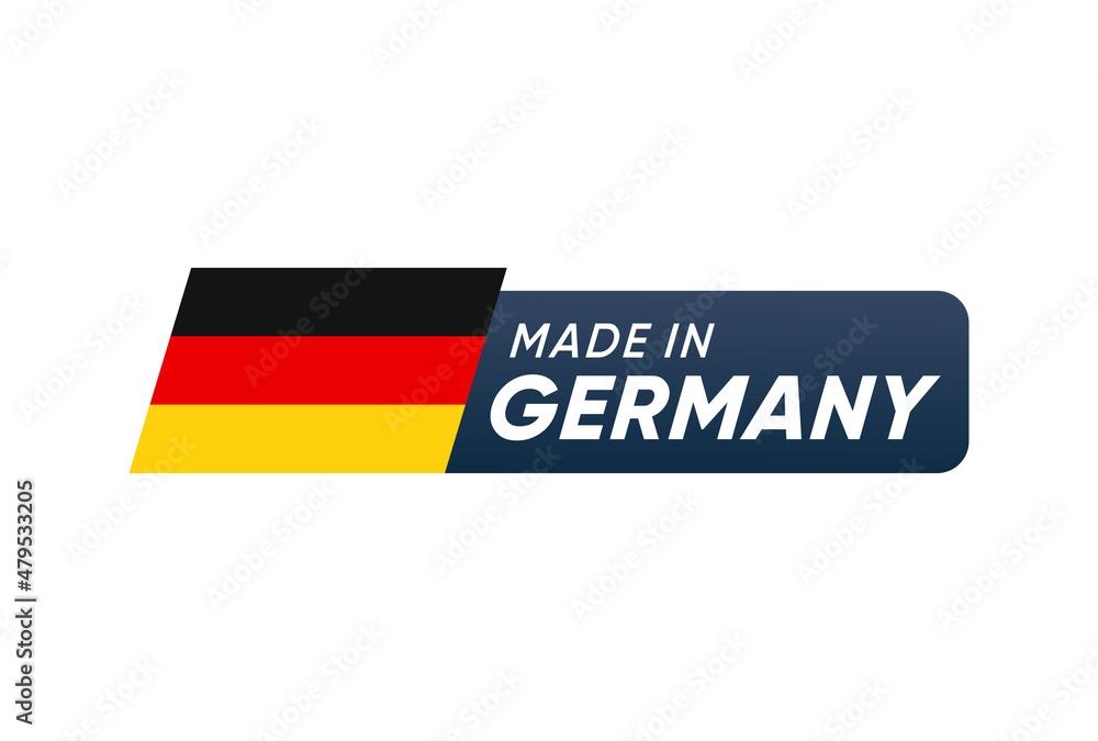 Fototapeta premium Made in Germany with Germany Flag , Banner Vector Design 