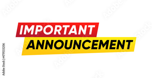 Important announcement banner template design 