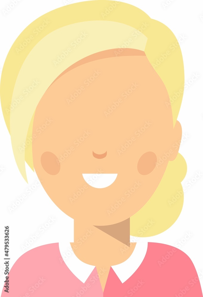 Avatar of business women in colorful flat style.