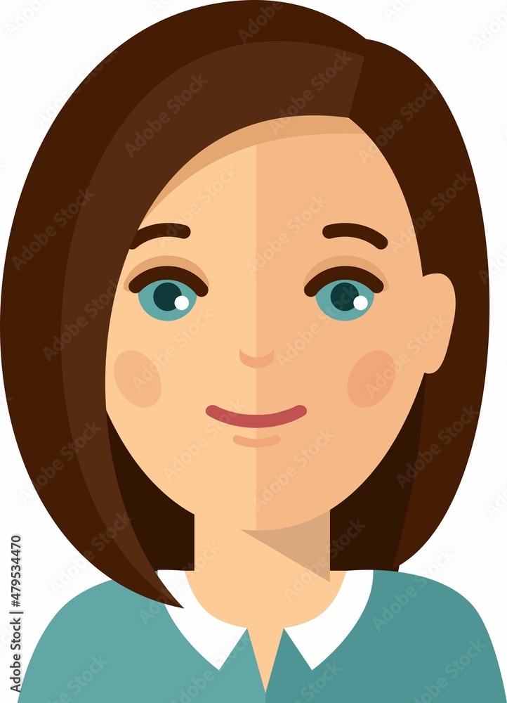 Avatar of business women in colorful flat style. Avatar of business women in colorful flat style.
