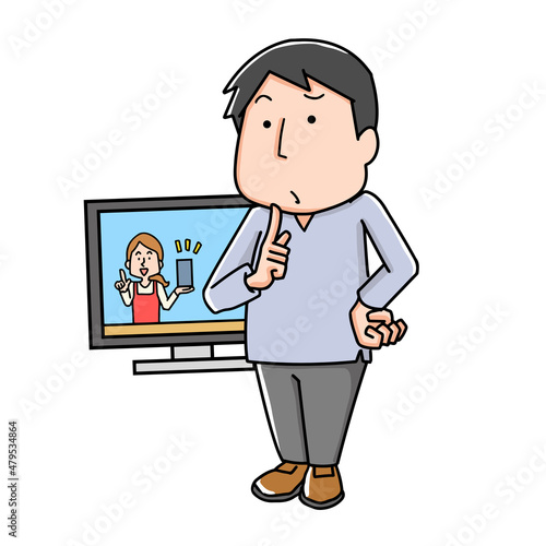 テレビショッピングに懐疑的な男性