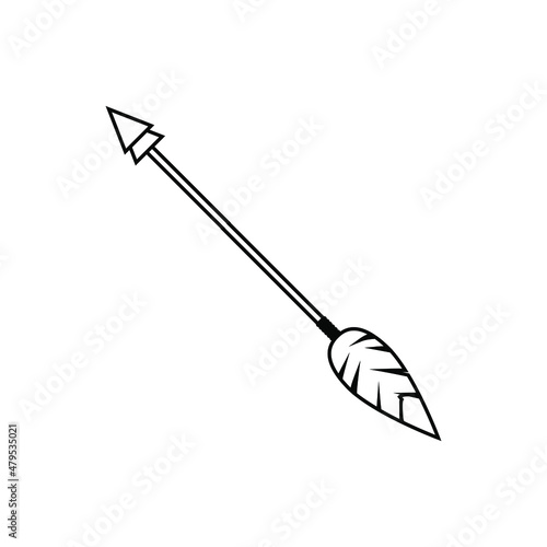 Arrow icon vector. onion illustration sign. hunting symbol. weapon logo.