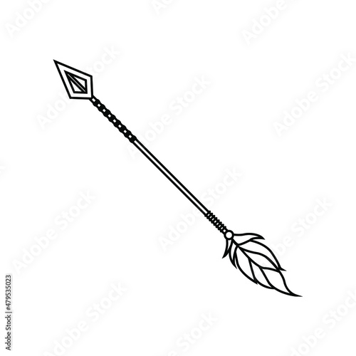Arrow icon vector. onion illustration sign. hunting symbol. weapon logo.