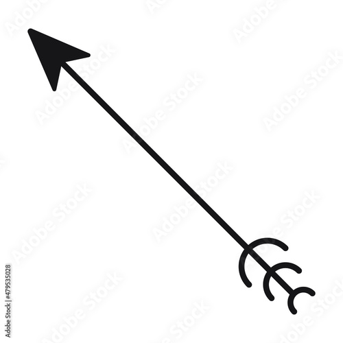 Arrow icon vector. onion illustration sign. hunting symbol. weapon logo.