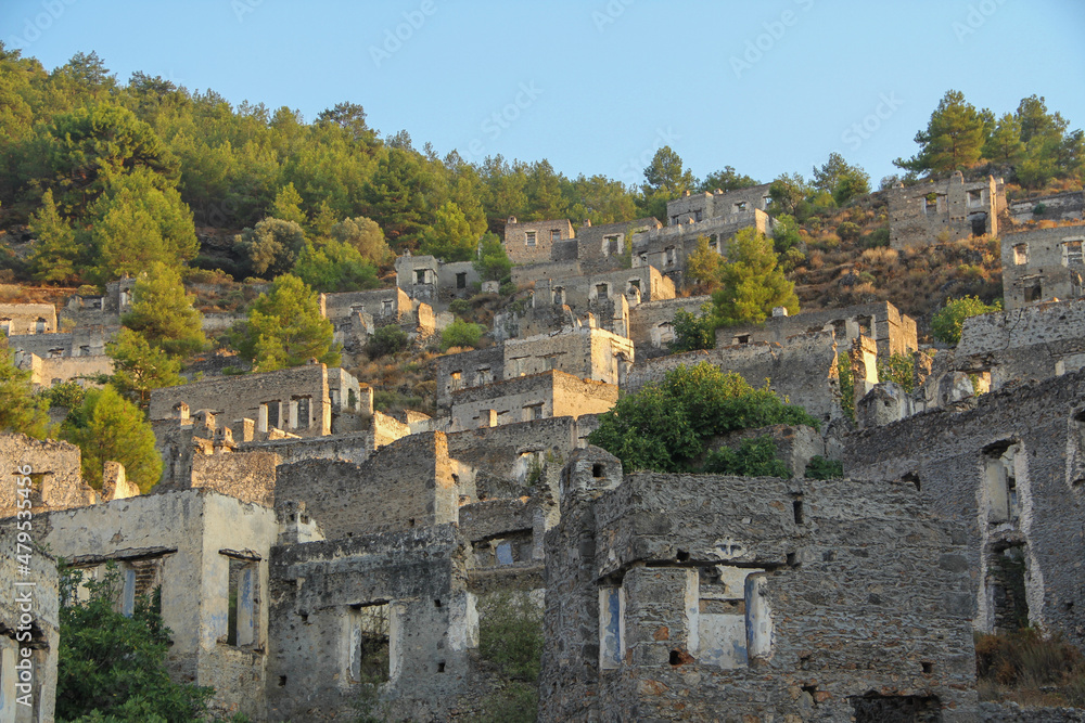 Fethiye Kayaköy stone houses and ruins