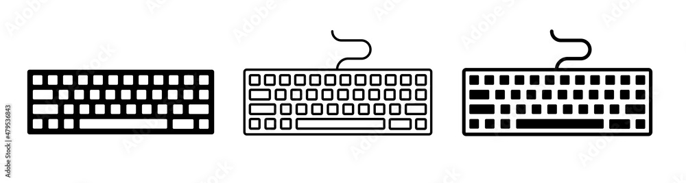 Keyboard  icon. Computer keyboard tool signs. Technology tool keyboard. Stock vector - obrazy, fototapety, plakaty 