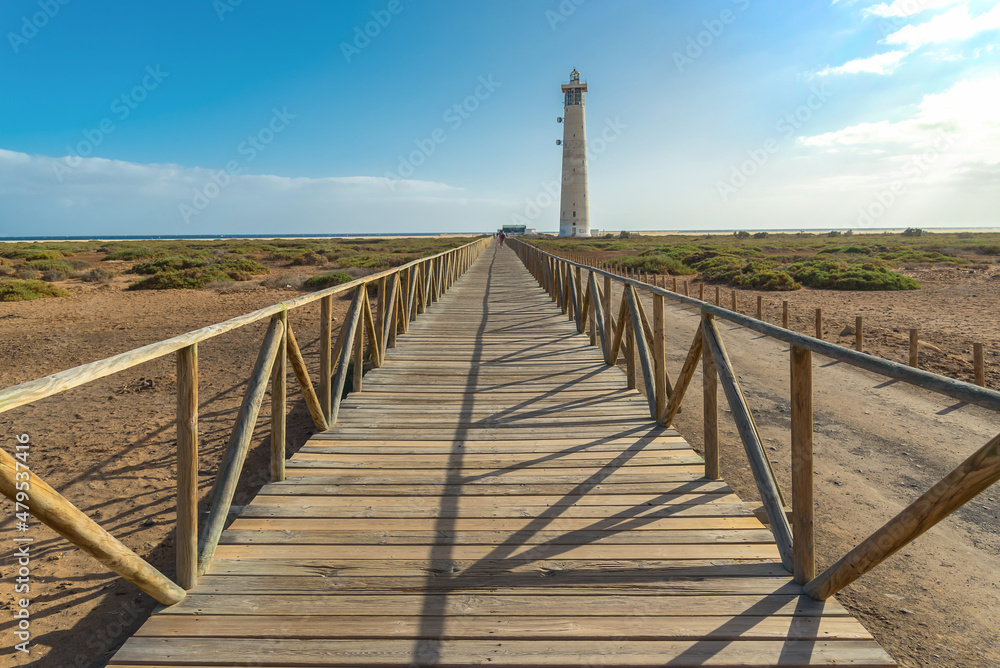 Lighthouse in the Sea of Jable, Fuerteventura 
