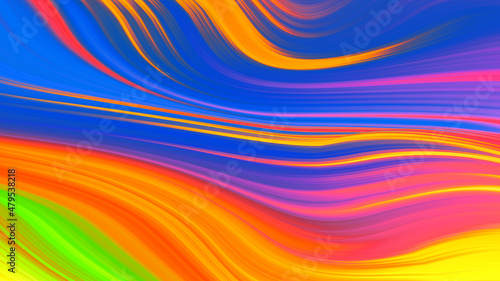 Abstract pink yellow gradient wave  background. Neon light curved lines and geometric shape with colorful graphic design.