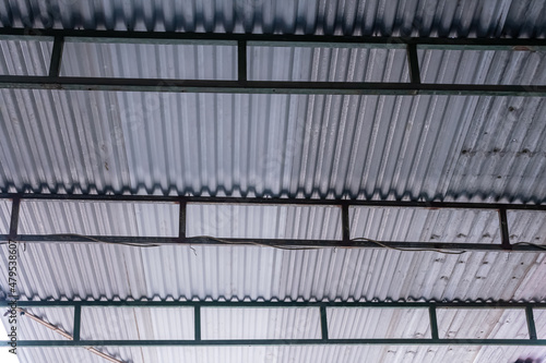 Wallpaper Mural silver iron canopy covering the sunlight at the auto garage Torontodigital.ca