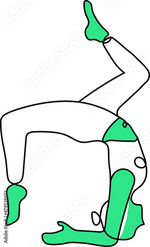 young girl doing yoga pose