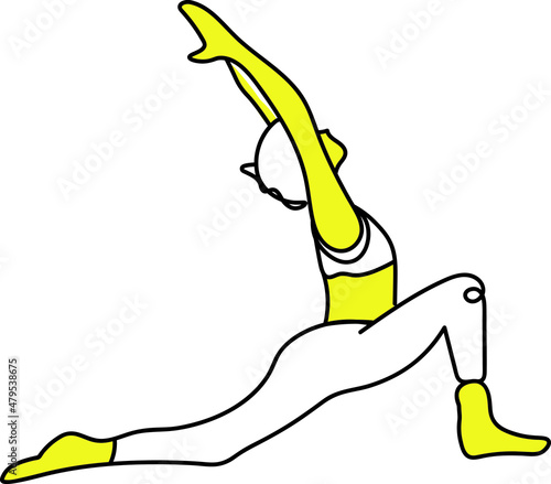young girl doing yoga pose