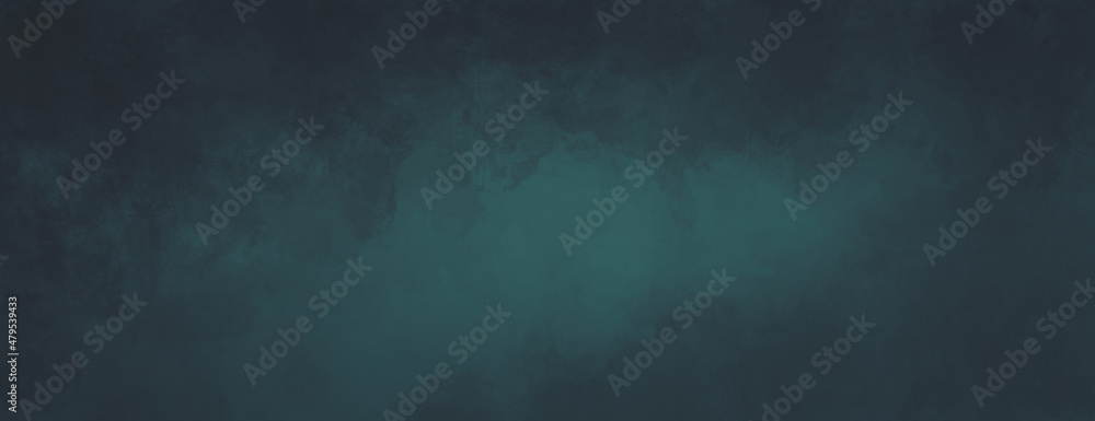 Very dark green color abstract watercolor background