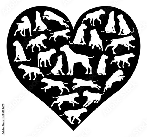 Dog Heart Silhouette Concept