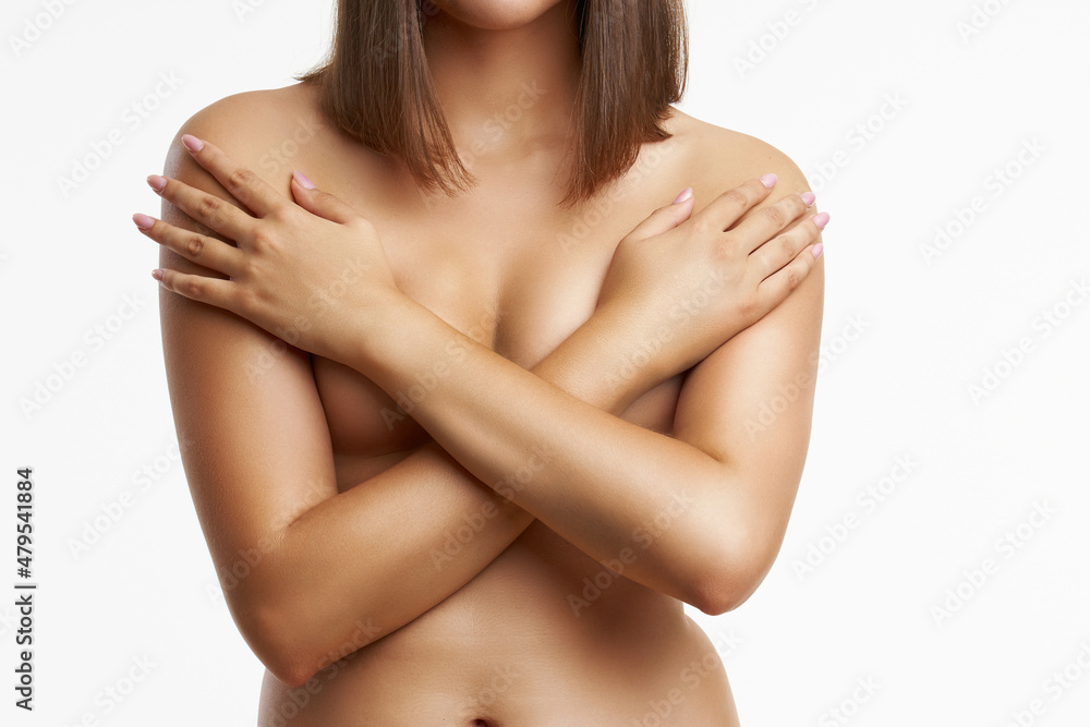 Young body close-up breast or chest naked Young body close-up breast or chest naked