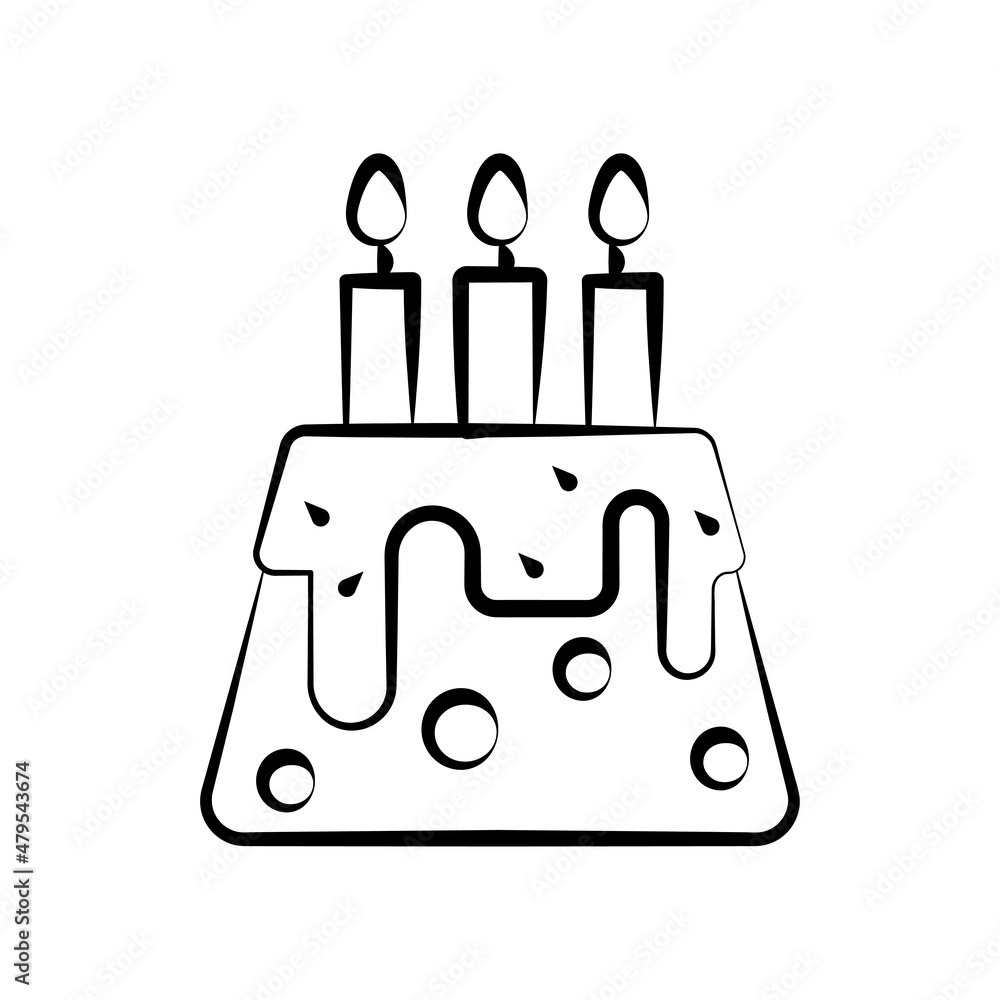 Cake vector Outline Icon Design illustration. Food and Drink Symbol on White background EPS 10 File Cake vector Outline Icon Design illustration. Food and Drink Symbol on White background EPS 10 File