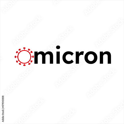 omicron text depicting the strain