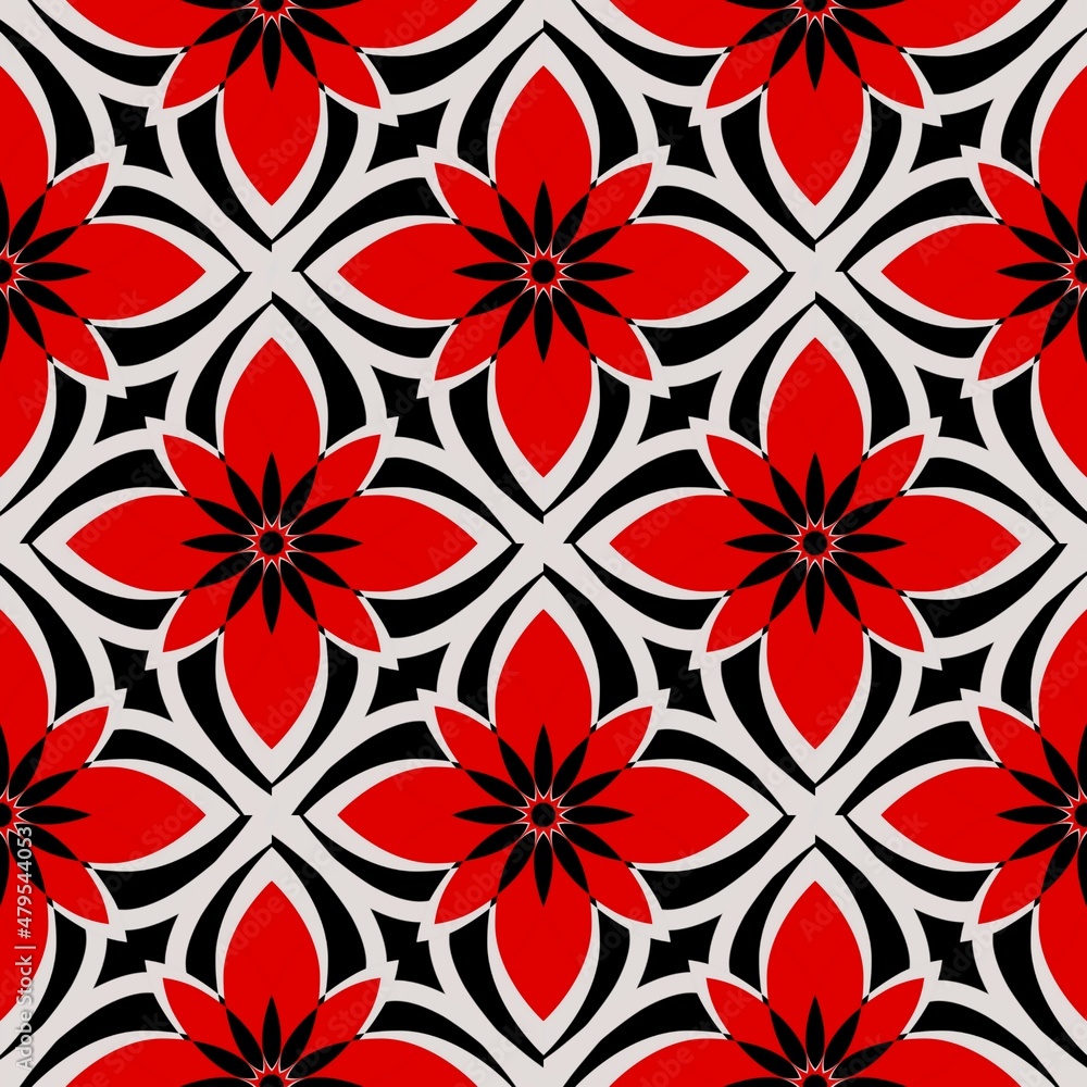 Seamless background with red color, with a regular abstract pattern. Regular texture design for print. Seamless background with red color, with a regular abstract pattern. Regular texture design for print.