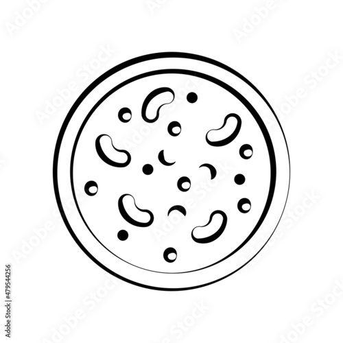 Pizza vector Outline Icon Design illustration. Food and Drink Symbol on White background EPS 10 File