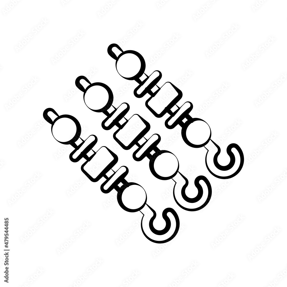 Bbq Skewer vector Outline Icon Design illustration. Food and Drink Symbol on White background EPS 10 File Bbq Skewer vector Outline Icon Design illustration. Food and Drink Symbol on White background EPS 10 File