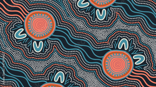 Vector aboriginal dot design