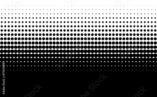 Punktierter Übergang als Hintergrund in schwarz weiß