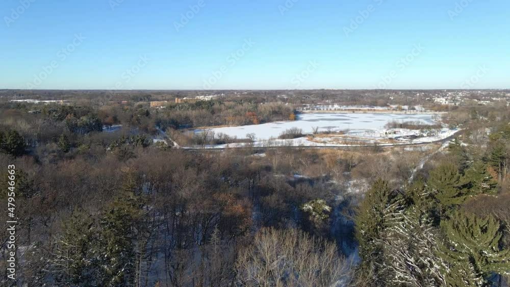 Aerial view of a regular Minnesota winter landscape Aerial view of a regular Minnesota winter landscape