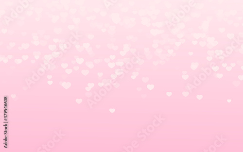 Valentine day pink hearts on pink background.