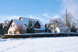 Eigenheimsiedlung in Sohland an der Spree im Winter	