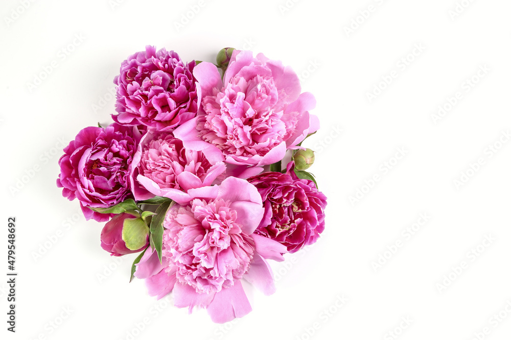 Bouquet of pink peonies