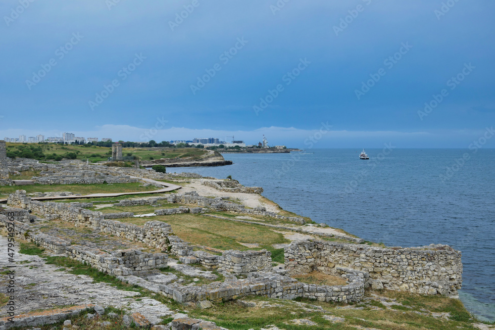 Storm clouds over the Chersonesus Tauride ancient town