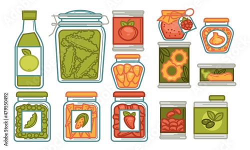 Marinated vegetables, pickled cucumber and pepper