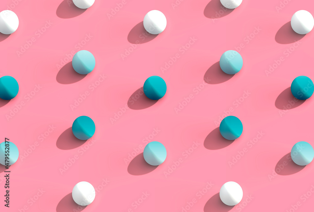 Pattern with Eggs on Pink Background.