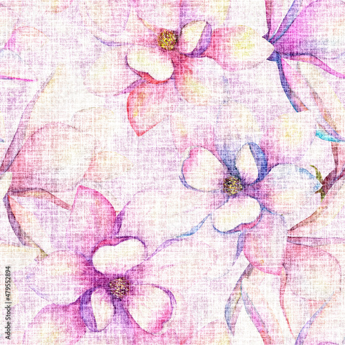 Watercolor beautiful magnol...