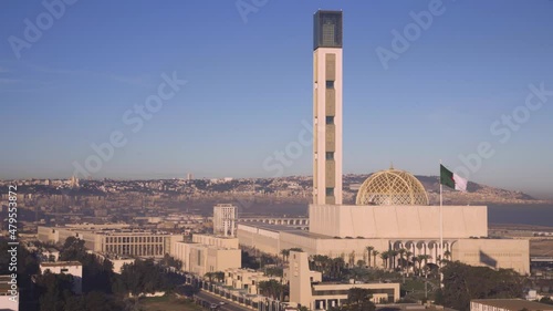 close up of Djamaa el Djazair from algiers city by daylight photo