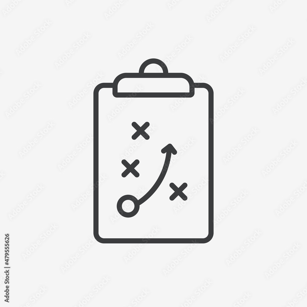 Strategy and Tactics Board Flat Vector Icon Strategy and Tactics Board Flat Vector Icon