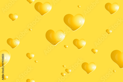 Obraz na płótnie Chese seamless pattern with heart holes