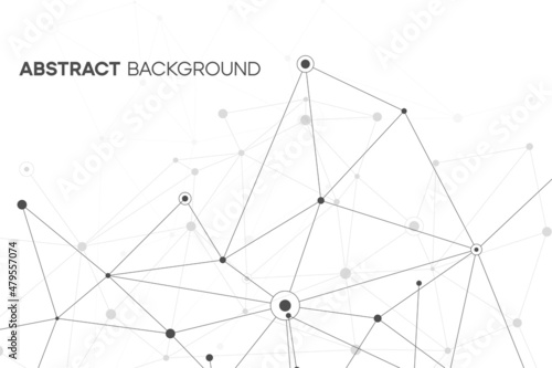 Geometric network background. Plexus line vector pattern. Futuristic and scientific minimal connection structure. Dna graphic design