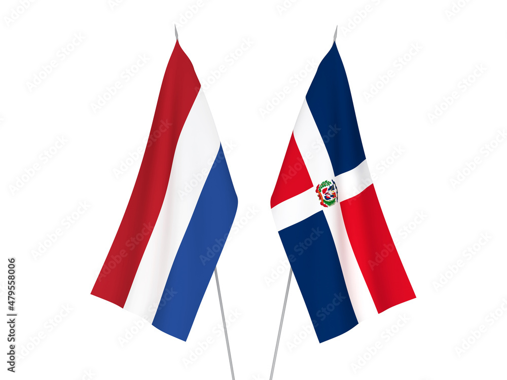 Netherlands and Dominican Republic flags