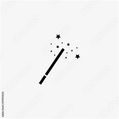 magic wand icon logo vector illustration design template