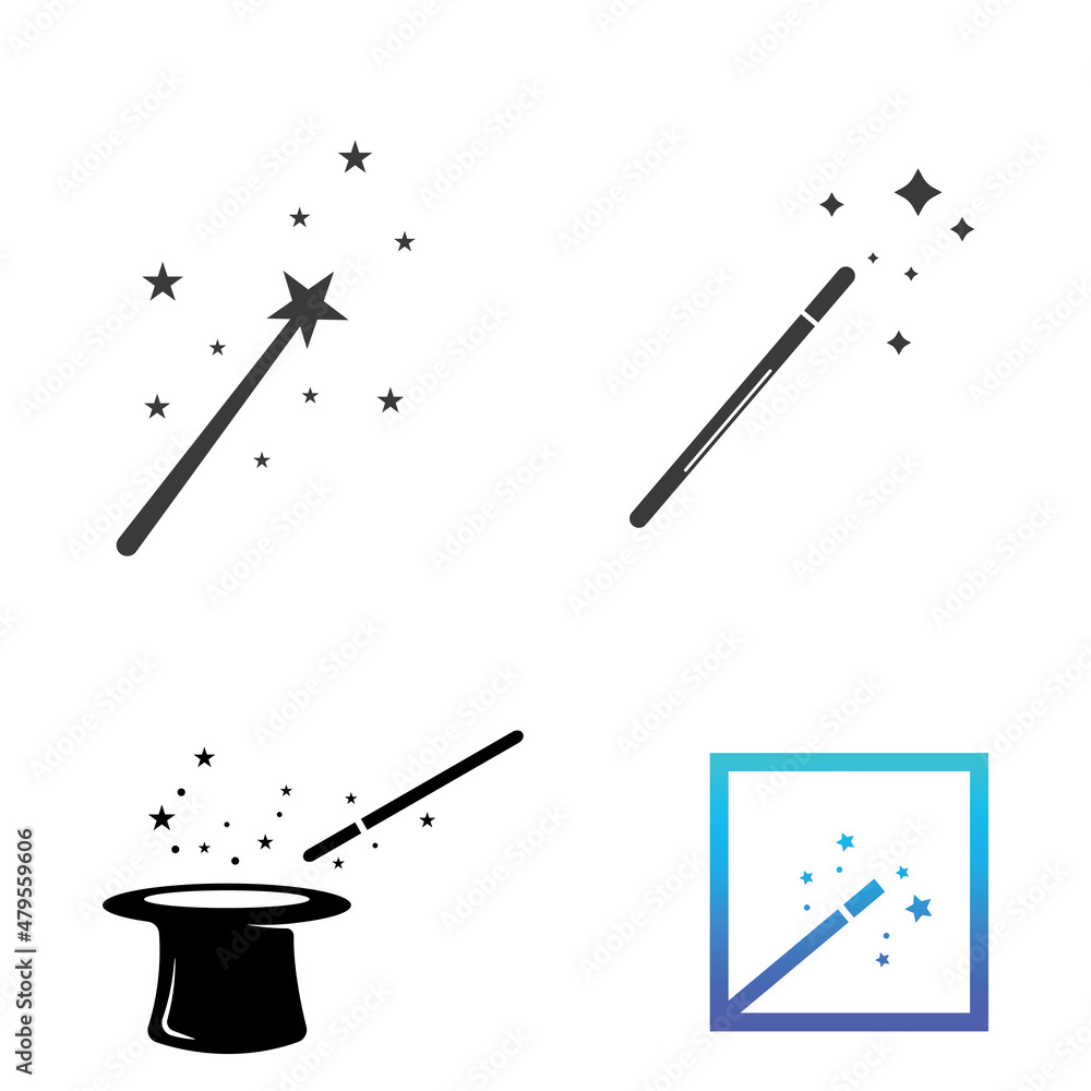 magic wand icon logo vector illustration design template magic wand icon logo vector illustration design template