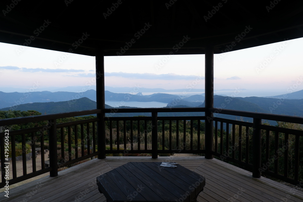 夕暮れの開聞岳 夕暮れの開聞岳