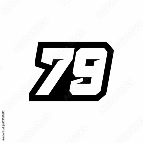 Racing number 79 logo design