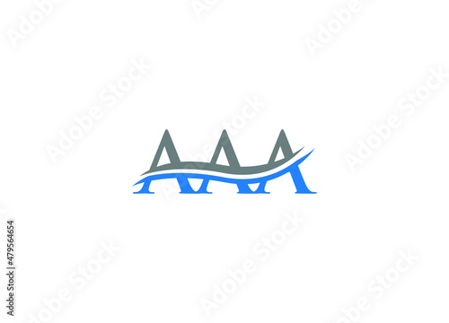 AAA letter initial creative modern logo design vector icon template
