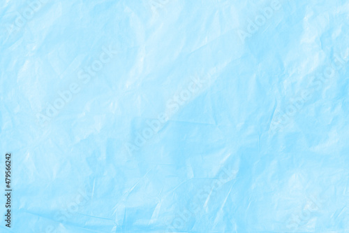 Blue crumpled kraft paper texture for background 