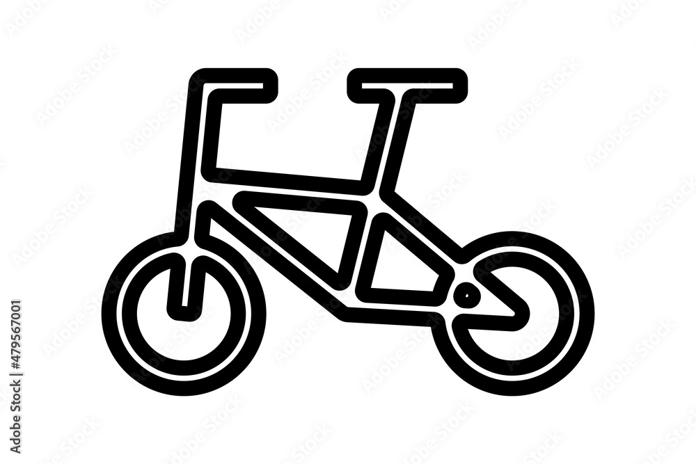 A simple icon of a bicycle. Vector. A simple icon of a bicycle. Vector.