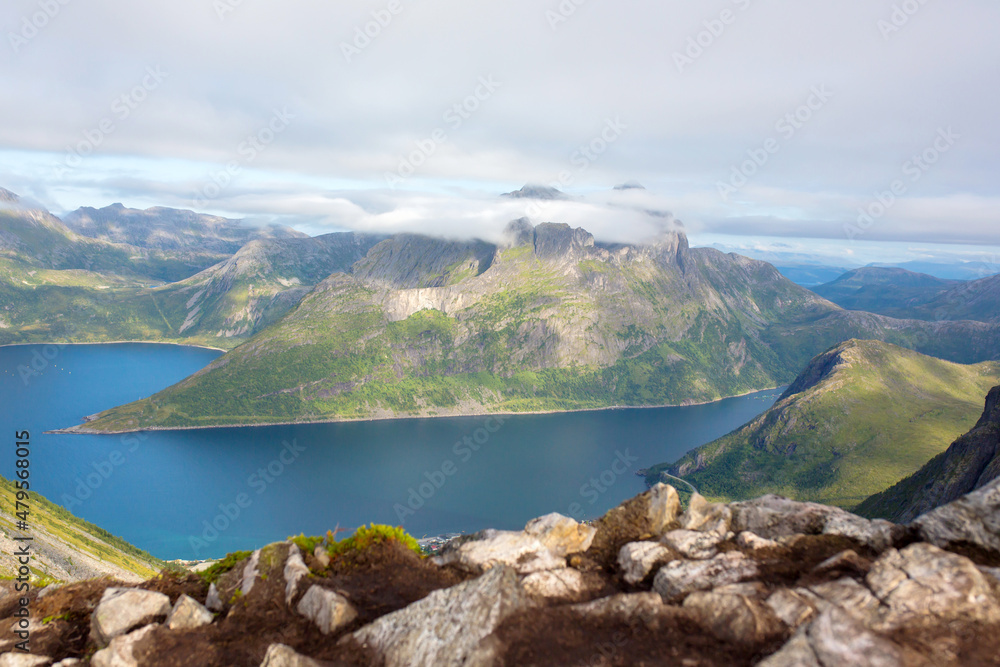Segla mountain on Senja island, North Norway. Amazing beautiful landscape and splendid nature