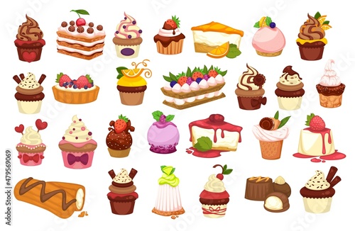 Cakes and pastry confectionery, sweets and desserts