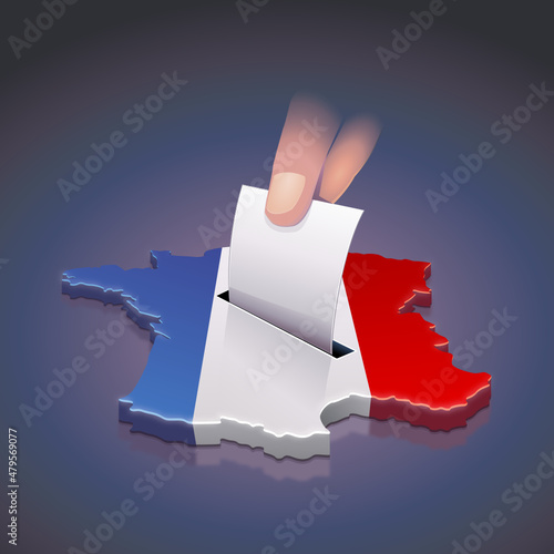 Élection française	(fond sombre) photo