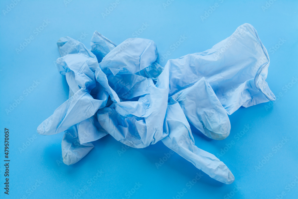 Rubber medical gloves close Rubber medical gloves close