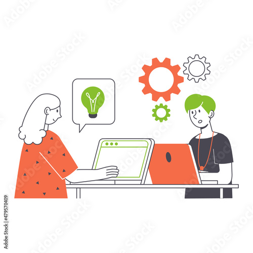 Designers developing creative ideas